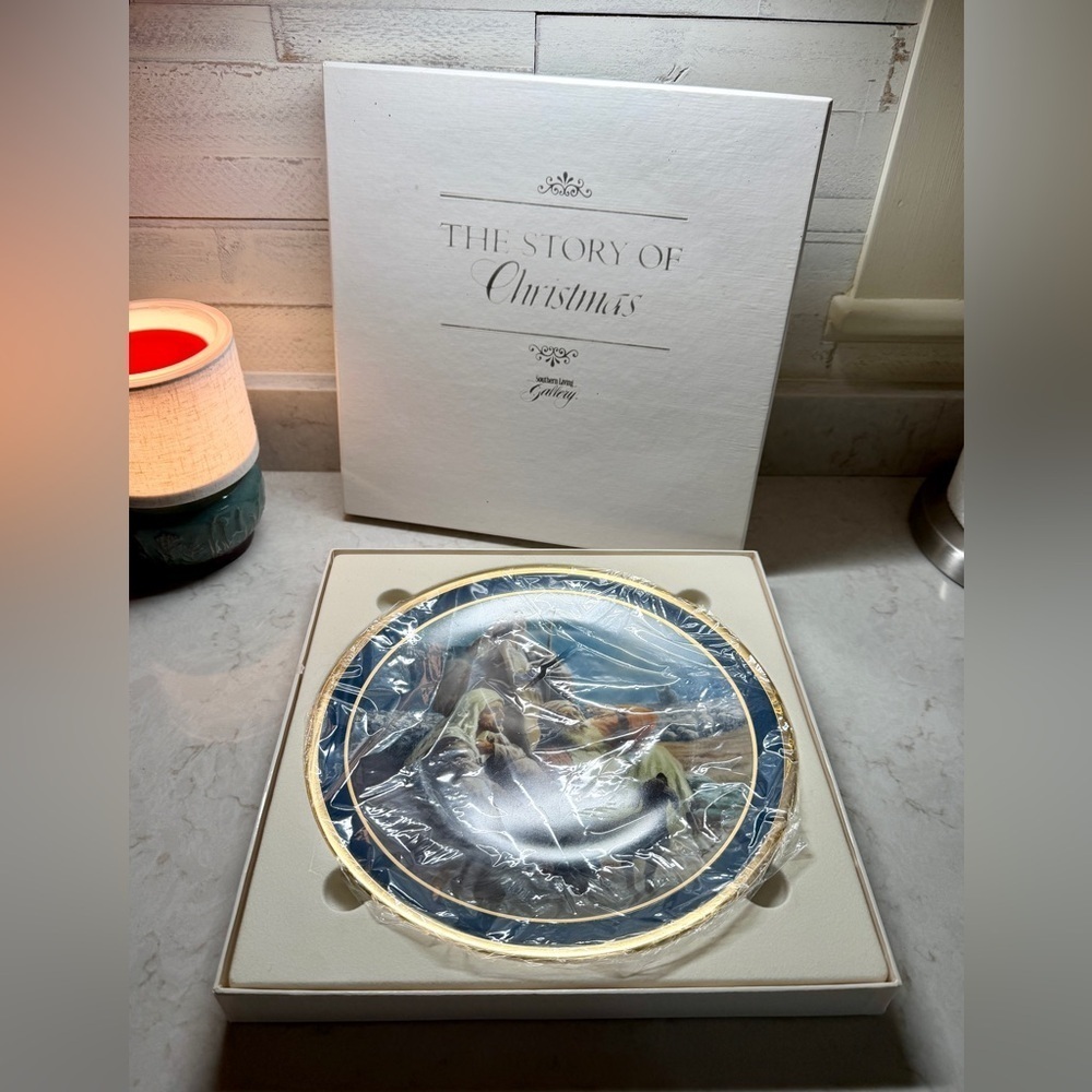 BEAUTIFUL, 1985 LIMITED EDITION, โTHE SHEPHERDSโ PORCELAIN PLATE BY GARMI KATZ.